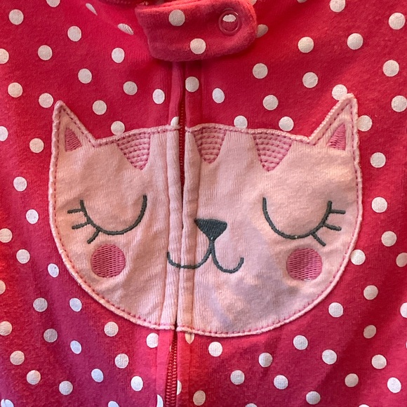 Simple Joys by Carter's Toddlers Snug-Fit Footed Cotton Pajamas, 3pk - Pink Cat - Picture 6 of 14